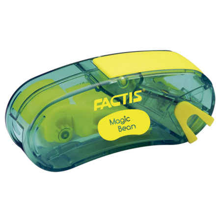 Точилка FACTIS Magic Bean (Испания), с контейнером и стирательной резинкой, 65x30x20 мм, ассорти, F4715215 - Точилки ручные