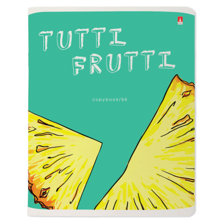 Тетрадь А5 96 л. АЛЬТ скоба, клетка, гибридный лак, "Fresh & Fruity" (5 видов), 7-96-1159 - Тетради более 60 листов