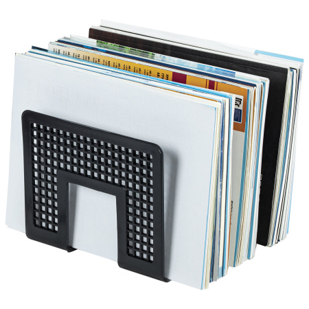 Лоток-сортер для бумаг BRAUBERG "Office-Expert", 3 отделения, 207х212х168 мм, сетчатый черный, 238021 - Лотки и подставки секционные