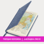Ежедневник недатированный А5 138х213 мм BRAUBERG "Status", под кожу, 160 л., темно-синий, 113362 - Ежедневники с покрытием "под кожу и ткань"