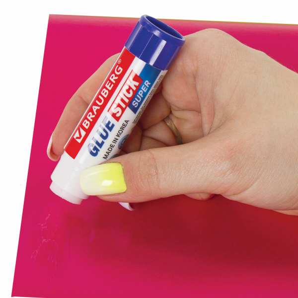 Клей-карандаш BRAUBERG SUPER, 8 г, ЮЖНАЯ КОРЕЯ, 1 шт, 229540 - Клей-карандаш