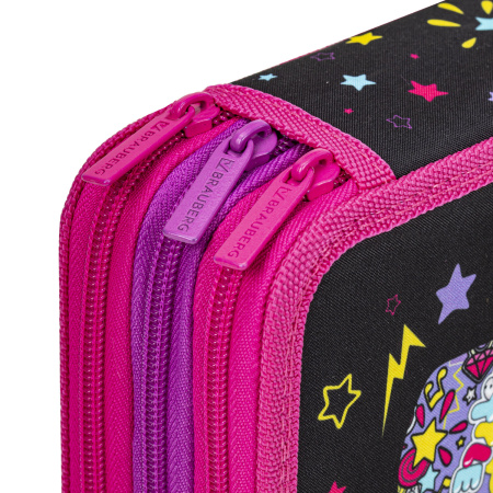 Пенал BRAUBERG, 3 отделения, полиэстер, 21х14 см, "Pop Style", 271550 - Пеналы каркасные