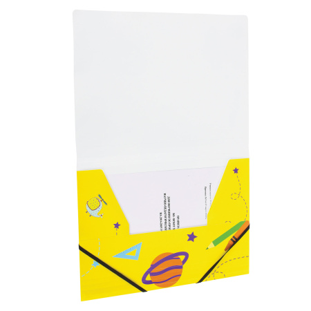 Папка на резинках ЮНЛАНДИЯ, А4, цветная печать, до 300 листов, 500 мкм, 228046 - Папки на резинках пластиковые