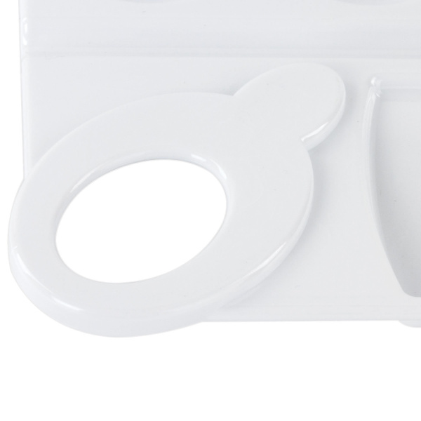 Палитра для рисования ПИФАГОР белая, пластиковая, прямоугольная, 10 ячеек, 227809 - Аксессуары для рисования