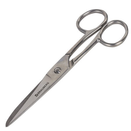 Ножницы цельнометаллические BRAUBERG "Professional", 150 мм, классической формы, 237101 - Ножницы универсальные