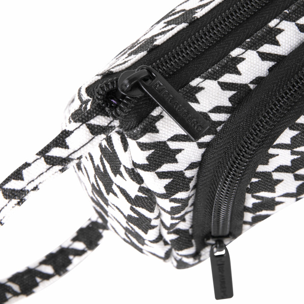 Пенал-косметичка BRAUBERG с ручкой, 1 откидная планка, полиэстер, 22x10х8 см, "Houndstooth", 271560 - Пеналы мягкие