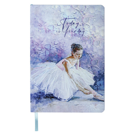 Блокнот А5 (143x210 мм), BRAUBERG VISTA "Ballet", под кожу, гибкий, 80 л., 112066 - Бизнес-блокноты и бизнес-тетради