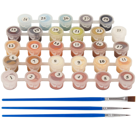 Картина по номерам 40х50 см, ОСТРОВ СОКРОВИЩ "Огни большого города", на подрамнике, акрил, кисти - Картины по номерам