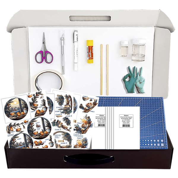 Набор папертоль “Уютный вечер. Миниатюры” - Папертоль