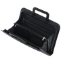 Папка из натуральной кожи на молнии, с выдвижными ручками, 385х280х50, черная, 8-021 - Папки из кожи