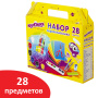 Набор школьных принадлежностей в подарочной коробке ЮНЛАНДИЯ "НАБОР ПЕРВОКЛАССНИКА", 28 предметов, 880119 - Наборы первоклассников