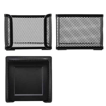 Подставка для бумажного блока BRAUBERG "Germanium", металлическая, 78*105*105 мм, черная, 231944 - Подставки канцелярские без наполнения