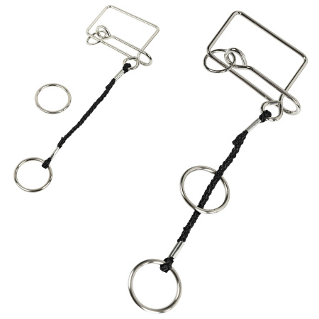 Головоломка металлическая большая ЗОЛОТАЯ СКАЗКА, 24 вида, в дисплее, разные уровни сложности, 664924 - Игрушки развивающие