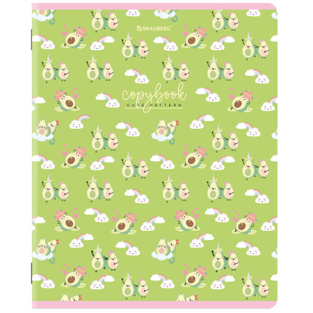 Тетради КОМПЛЕКТ 5 шт., А5, 48 л., BRAUBERG скоба, клетка, матовая ламинация, лак, "Friends", 404395 - Тетради 40-48 листов