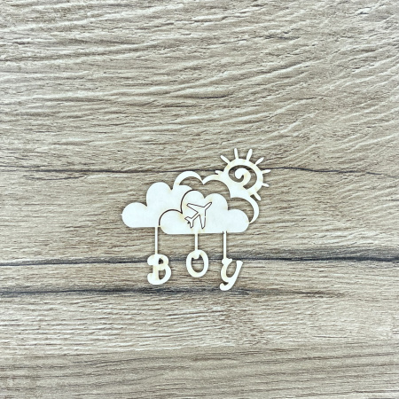 Чипборд "Облачко BOY" толщина 1,55 мм