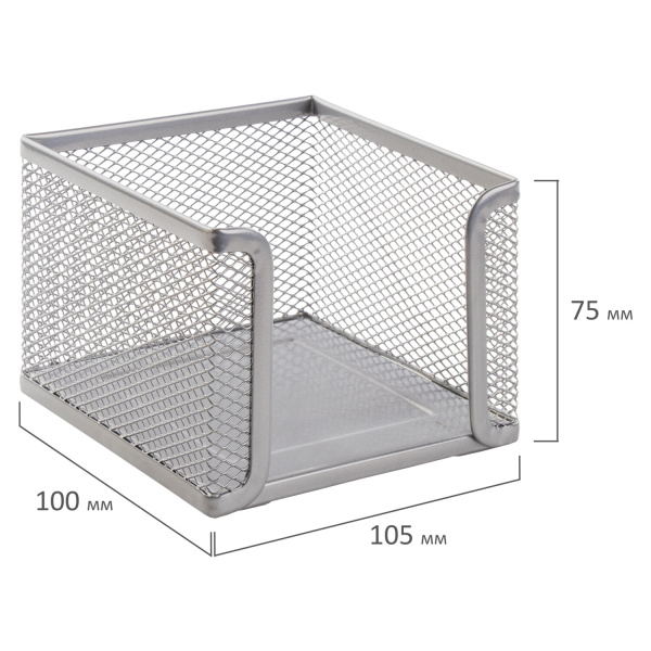 Настольный набор из металла BRAUBERG "Germanium", 4 предмета, серебристый, 231965 - Настольные наборы из металла