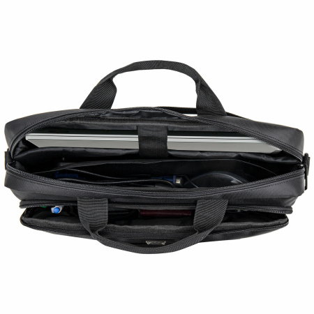 Сумка-портфель BRAUBERG "Protect" с отделением для ноутбука 15,6", 2 отделения, черная, 30х40х7 см, 270831 - Сумки деловые с отделением для ноутбука и планшета