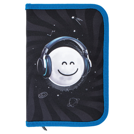 Пенал BRAUBERG, 1 отделение, полиэстер, 21х14 см, "Moon", 270305 - Пеналы каркасные