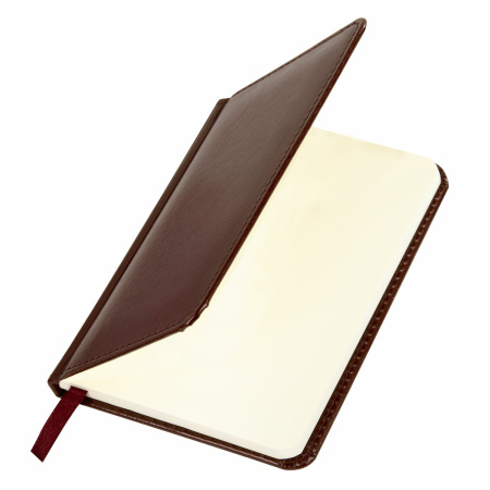 Еженедельник недатированный МАЛЫЙ ФОРМАТ 95х155 мм А6 BRAUBERG "Imperial" под кожу, 64 л., коричневый, 126185 - Еженедельники