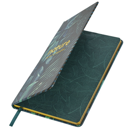 Блокнот А5 (143x210 мм), BRAUBERG VISTA "Nature", под кожу, твердый, срез фольга, 80 л., 112078 - Бизнес-блокноты и бизнес-тетради