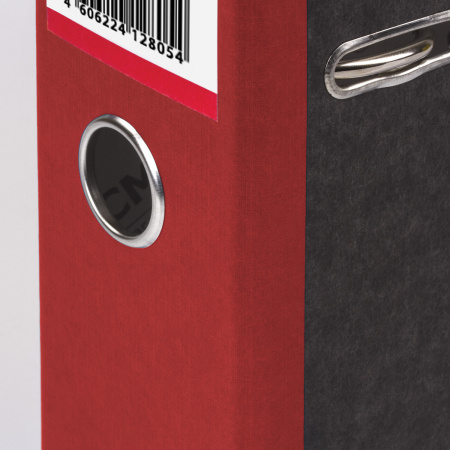 Папка-регистратор ОФИСМАГ, фактура стандарт, с мраморным покрытием, 75 мм, красный корешок, 225584 - Папки-регистраторы с арочным механизмом