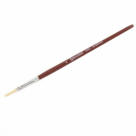 Кисть BRAUBERG щетина, плоская, №4, 200882 - Кисти для рисования
