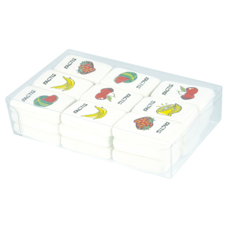 Ластик FACTIS F 127 (Испания), 40х24х10 мм, ассорти, прямоугольный, мягкий, CNFF127. - Ластики классические