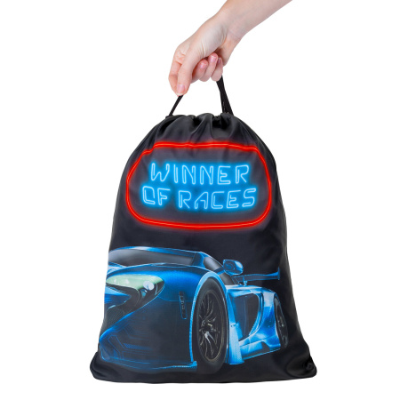 Мешок для обуви BRAUBERG KIDS, с петлей, 42х34 см, "Winner of Races", 271627 - Мешки для обуви