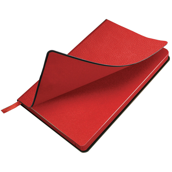 Ежедневник недатированный А5 (138х213 мм) BRAUBERG "Stylish", кожзам, гибкий, 160 л., красный, 111865 - Ежедневники с покрытием "под кожу и ткань"