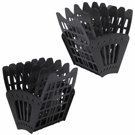 Лоток для бумаг веерный BRAUBERG-SMART, 7-ми секционный, сетчатый, черный, 231143 - Лотки и подставки секционные