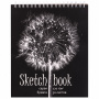 Скетчбук, серая бумага 120 г/м2, 170х195 мм, 30 л., гребень, подложка, цветная фольга, &quot;Одуванчик&quot;, 98672 - Альбомы, скетчбуки и бумага для графики и эскизов