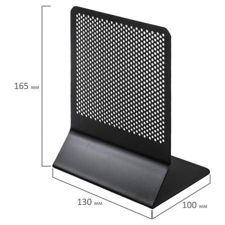 Держатель (ограничитель) подставка для книг BRAUBERG "Germanium Original", КОМПЛЕКТ 2 штуки, металл, 237978 - Подставки для книг