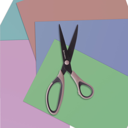 Ножницы BRAUBERG "Special" 216 мм, тефлоновое антискользящее покрытие, 2-х сторонняя заточка, 236788 - Ножницы универсальные