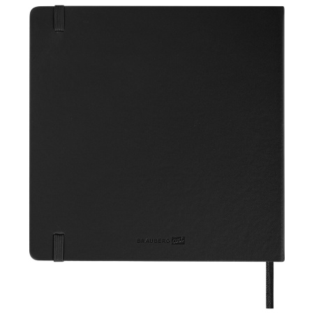 Скетчбук, слоновая кость 140 г/м2 200х200 мм, 80 л., КОЖЗАМ, резинка, BRAUBERG ART CLASSIC, черный, 113196 - Альбомы, скетчбуки и бумага для графики и эскизов