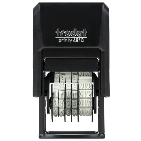 Датер-мини месяц буквами, оттиск 20х3,8 мм, синий, TRODAT 4810, корпус черный - Датеры