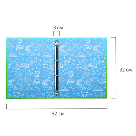Папка-портфолио школьника "ОТЛИЧНИК", 4 кольца, 20 файлов, 10 вкладышей, 7БЦ матовая, BRAUBERG, 115240 - Портфолио