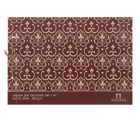 Альбом на сутаже для пастели Palazzo Модерн «Слоновая кость» 280 г/м2 А3 20 л (10 л бумага рисовальная слоновая кость + 10 л калька)