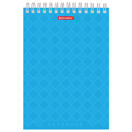 Блокнот А5 146х205 мм, 60 л., гребень, картон, жесткая подложка, клетка, BRAUBERG, "Классика", 129812 - Блокноты