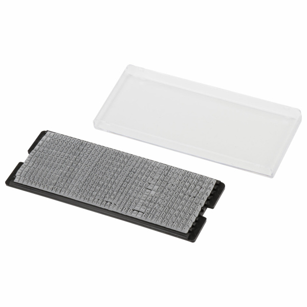 Касса русских букв и цифр универсальная, для самонаборных печатей и штампов GRM, 390 символов, шрифт 3,1 мм и 2,8 мм, 106008000 - Кассы символов для наборных печатей и штампов