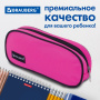 Пенал-косметичка BRAUBERG овальный, полиэстер, "Pink", 22х9х5 см, 229270 - Пеналы мягкие