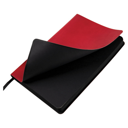 Ежедневник недатированный А5 138х213 мм BRAUBERG "Metropolis Mix", под кожу, 136 л, красный, 113293 - Ежедневники с покрытием "под кожу и ткань"