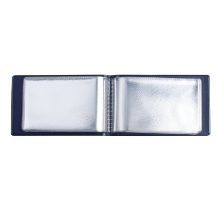Визитница однорядная на 28 визитных, дисконтных или кредитных карт, синяя, 2054-101 - Визитницы и кредитницы однорядные карманные