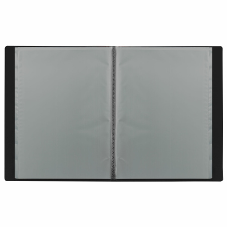 Папка 10 вкладышей BRAUBERG "Office", черная, 0,5 мм, 271321 - Папки с вкладышами (файлами)