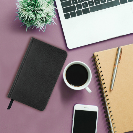 Еженедельник недатированный МАЛЫЙ ФОРМАТ 95х155 мм А6, BRAUBERG "Iguana", под кожу, 64 л., черный, 114480 - Еженедельники