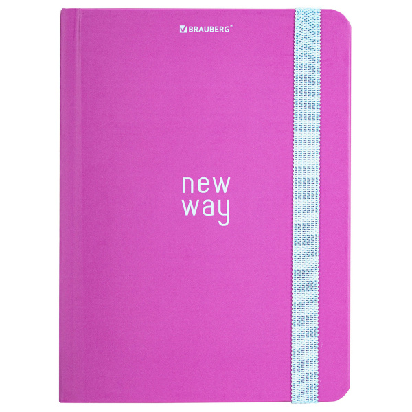 Блокнот с резинкой в клетку 96 л., МАЛЫЙ ФОРМАТ А6 (102х148 мм), твердая обложка, BRAUBERG, "Neon", 113740 - Блокноты в книжном переплете