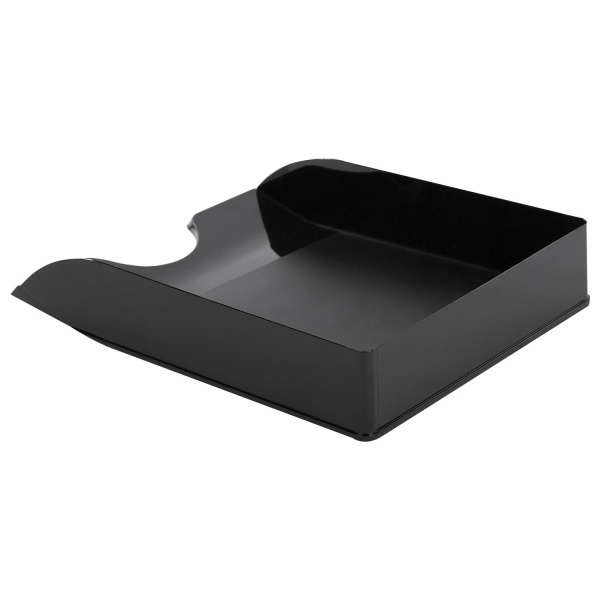 Лоток горизонтальный для бумаг BRAUBERG ORIGINAL, 315х250х60 мм, черный, 238104, ЛТ651 - Лотки горизонтальные (поддоны)