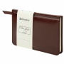 Еженедельник недатированный МАЛЫЙ ФОРМАТ 95х155 мм А6 BRAUBERG "Imperial" под кожу, 64 л., коричневый, 126185 - Еженедельники