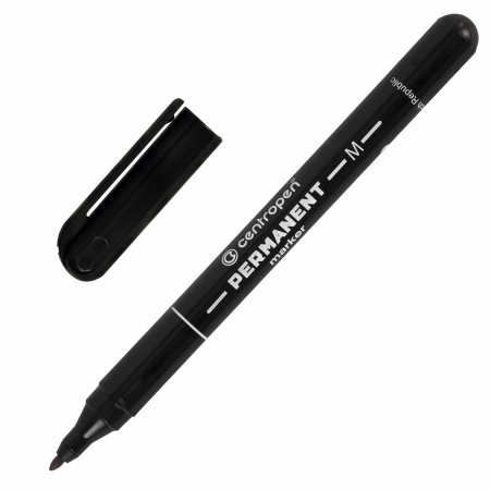 Маркер перманентный CENTROPEN 2846, ЧЕРНЫЙ, тонкий наконечник, 1 мм, 6 2846 9412 Маркер перманентный CENTROPEN 2846, ЧЕРНЫЙ, тонкий наконечник, 1 мм, 6 2846 9412