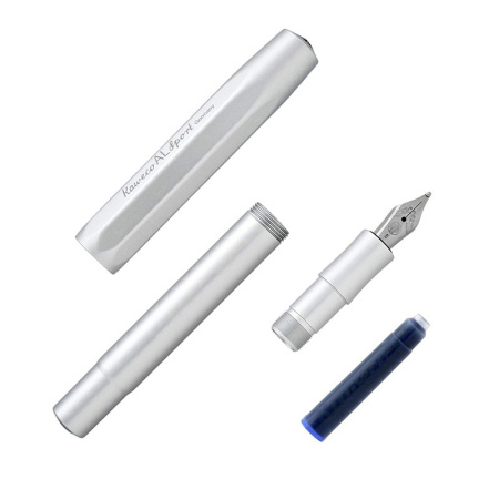 Ручка перьевая KAWECO AL Sport RAW EF 0.5мм серебристый корпус - Перьевые ручки