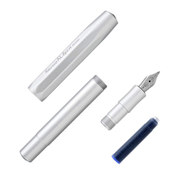 Ручка перьевая KAWECO AL Sport RAW EF 0.5мм серебристый корпус - Перьевые ручки